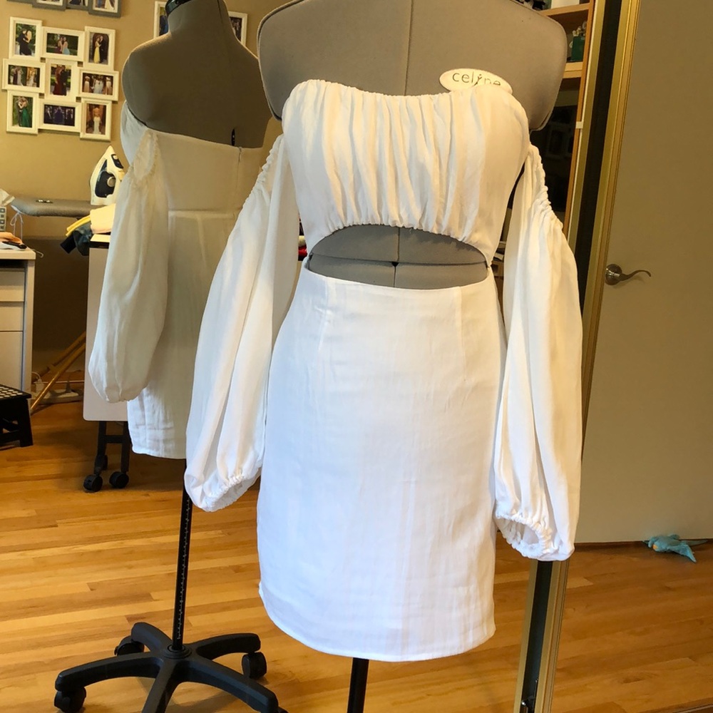 Sabo Skirt White Cotton Dress XS